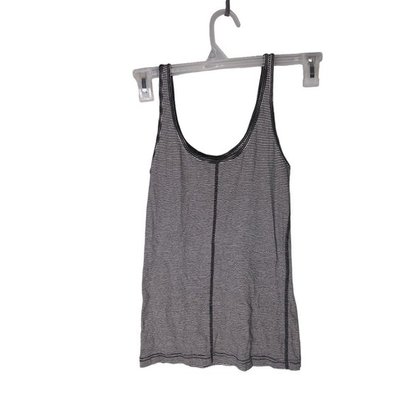 Cynthia Rowley Gray Striped Tank Top Women's Size M - Picture 1 of 5